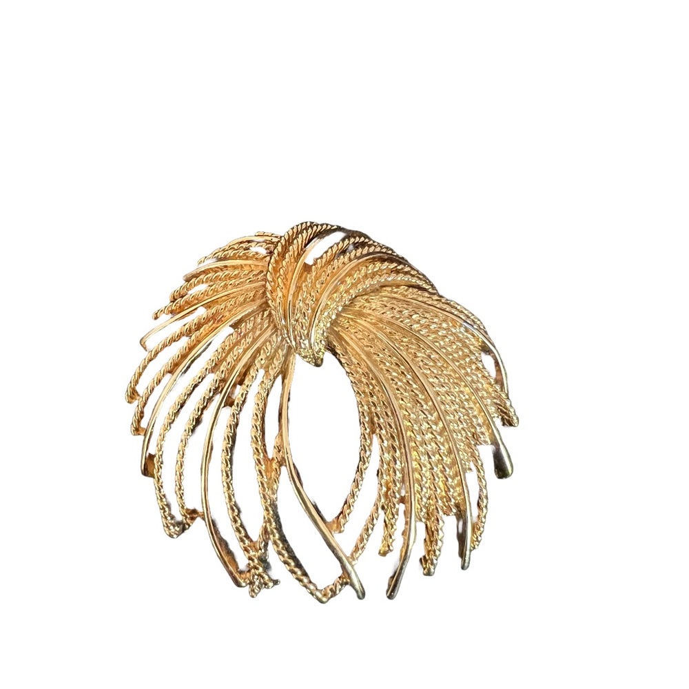 Vintage Monet Mirador Fireworks Swirl Brooch Pin